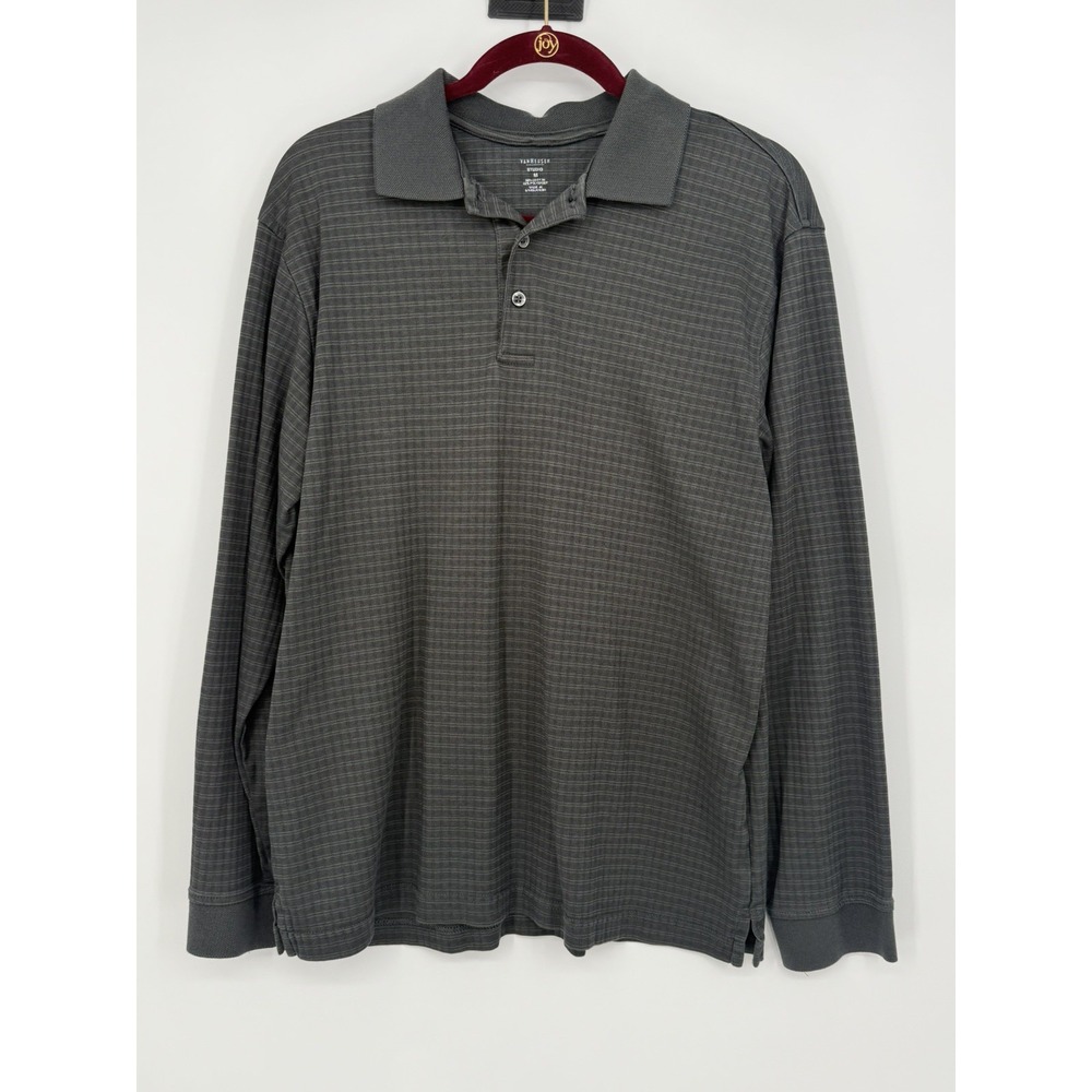 Van Heusen Men's Long Sleeve Polo Medium